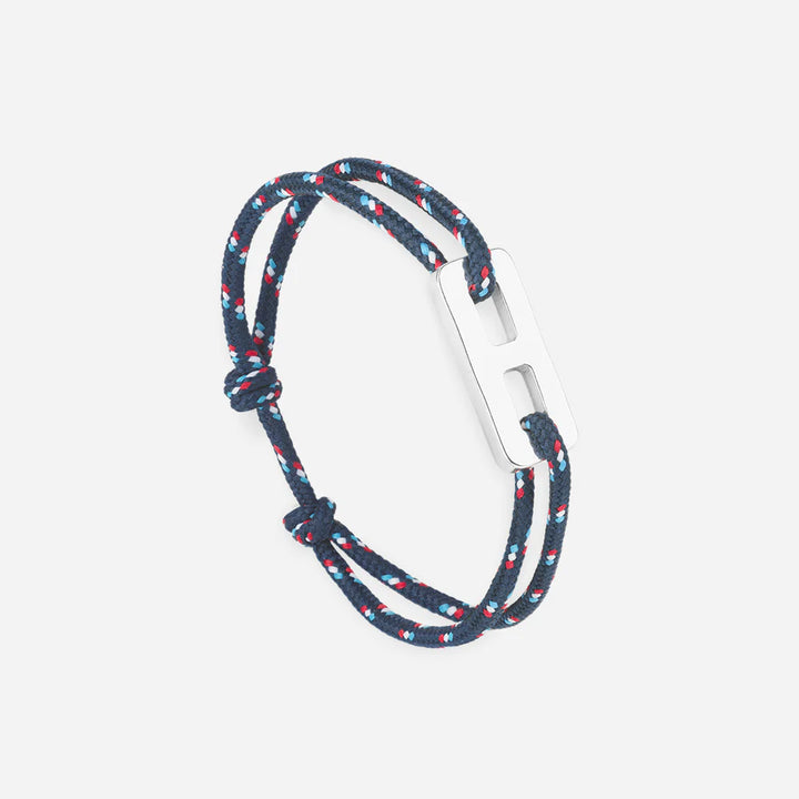 Le Vent à la Française Véora bracelet with a cord and silver buckle
