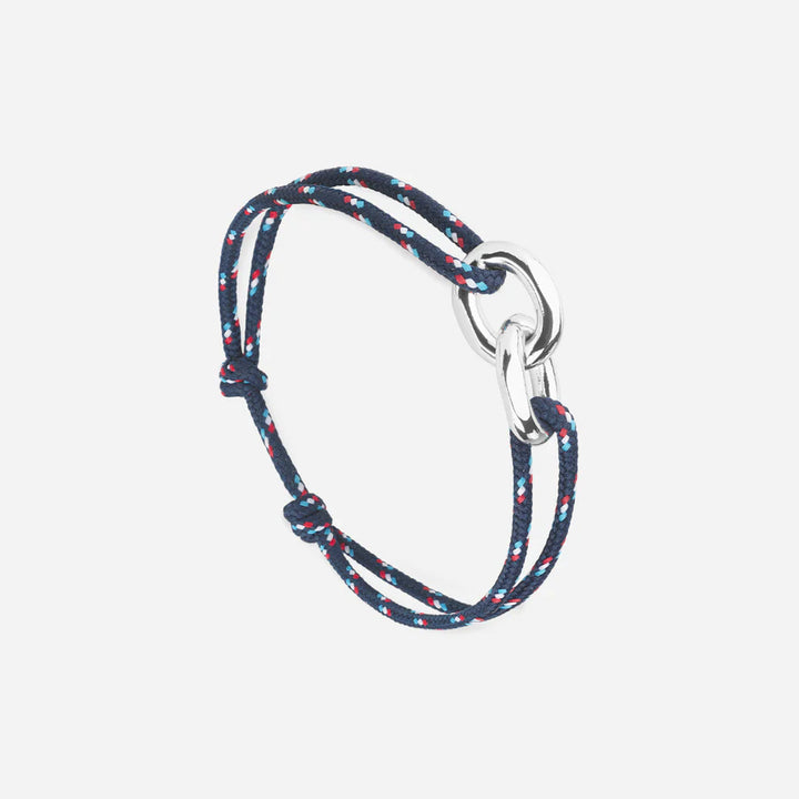 Le Vent à la Française Darse bracelet with a cord and silver buckle
