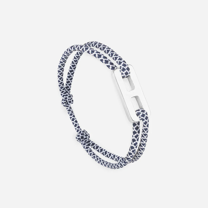 Le Vent à la Française Véora bracelet with a cord and silver buckle
