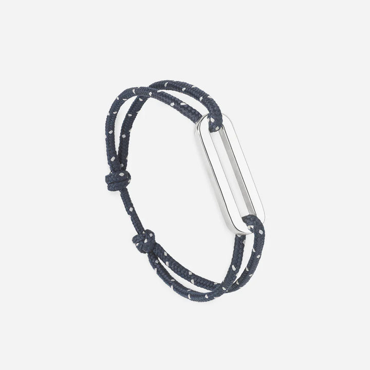 Le Vent à la Française Tavire bracelet with a cord and silver buckle
