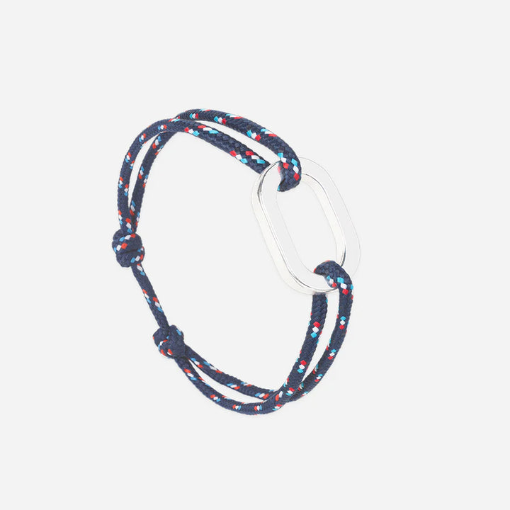 Le Vent à la Française Darse bracelet with a cord and silver buckle
