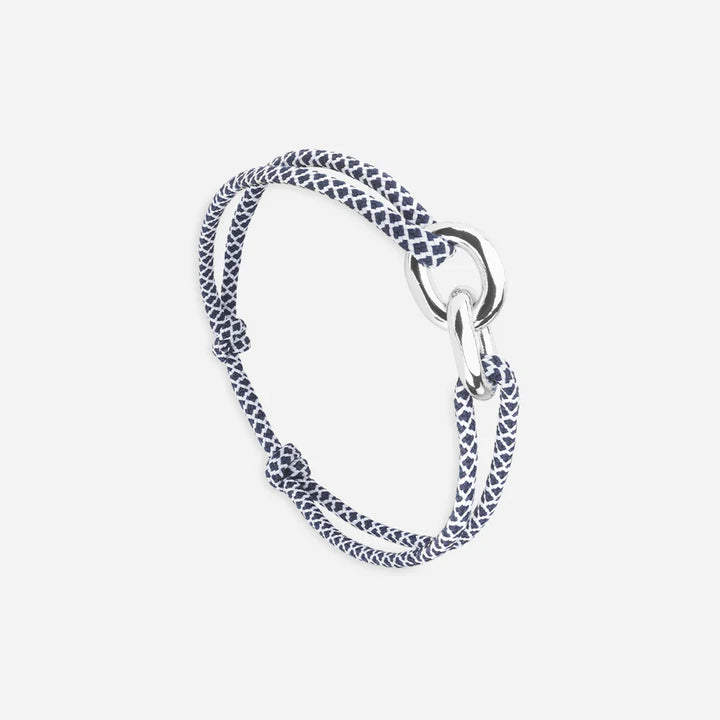 Le Vent à la Française Darse bracelet with a cord and silver buckle
