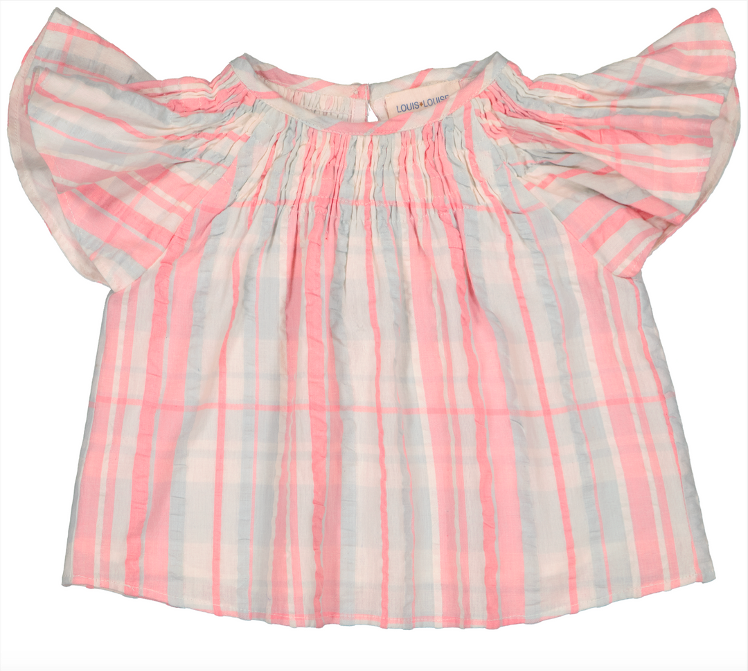 Blouse Baby Girl Soleil Bubble Gum - قميص