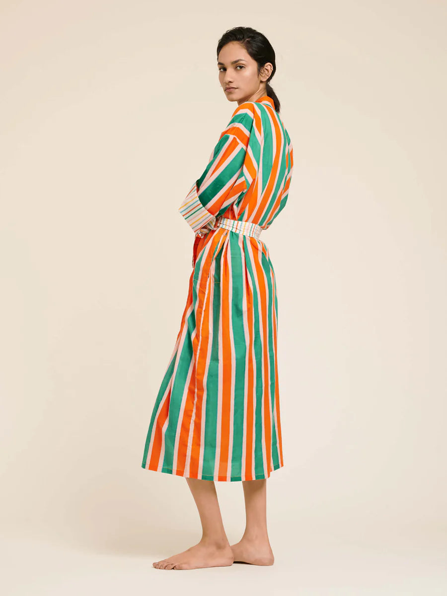 Women Long Kimono Manon Stripe - ملابس سباحة