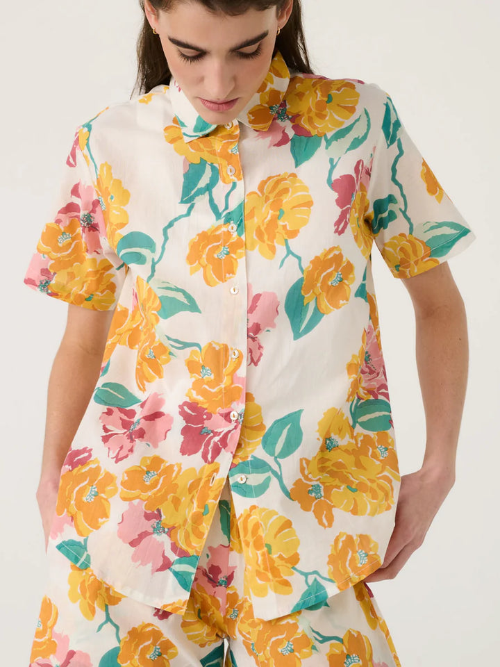 Women Shirt Roses Flower  - ملابس سباحة