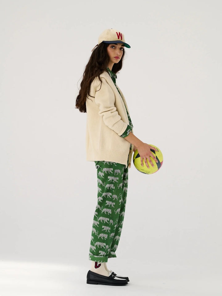 Women Trousers Green Leo - ملابس سباحة