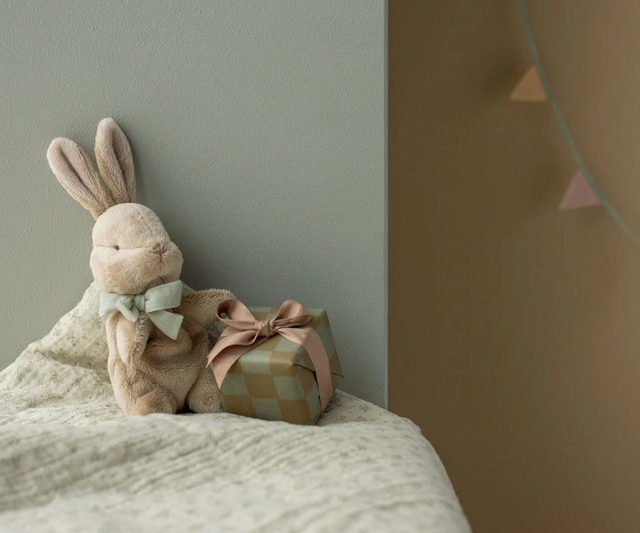 Maileg My First Bunny Mint 19 cm soft plush baby bunny with mint ribbon and keepsake gift box