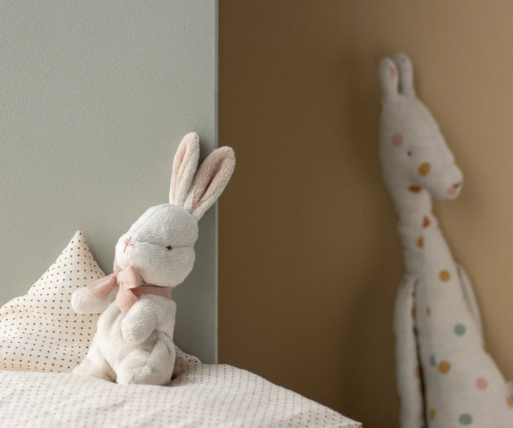 Maileg My First Bunny Powder 19 cm soft plush baby bunny with ribbon and keepsake gift box