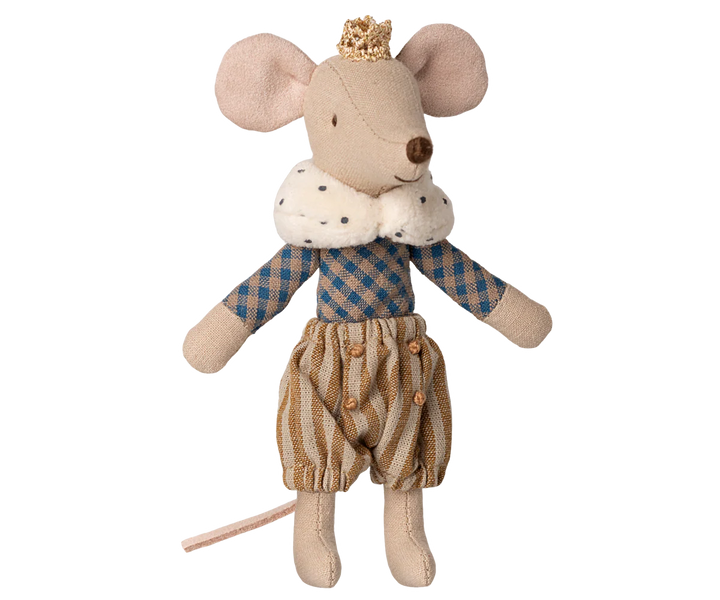 Maileg Prince Mouse Big Brother soft toy in castle gift box