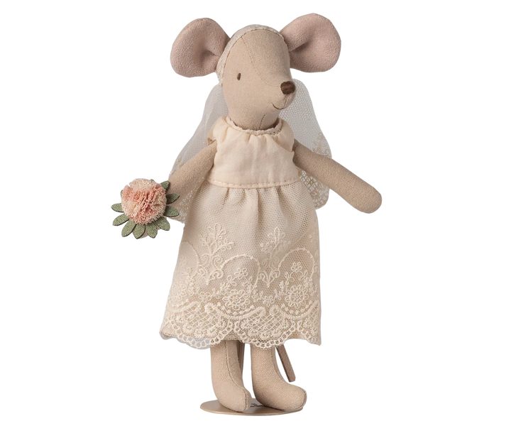 Maileg wedding mice couple dressed as bride and groom in decorative box