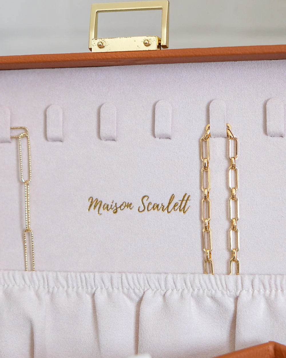 Jewelry Box Denise - Camel - علبة مجوهرات