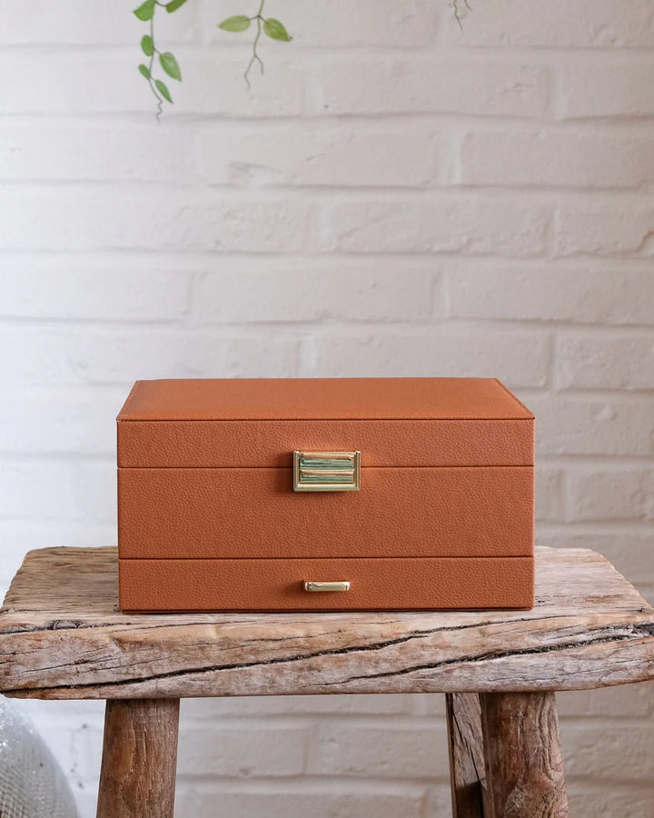 Jewelry Box Denise - Camel - علبة مجوهرات
