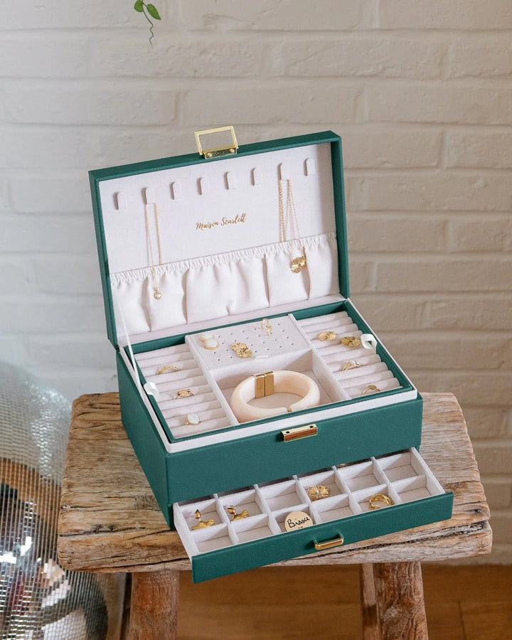 Jewelry Box Denise - Green - علبة مجوهرات