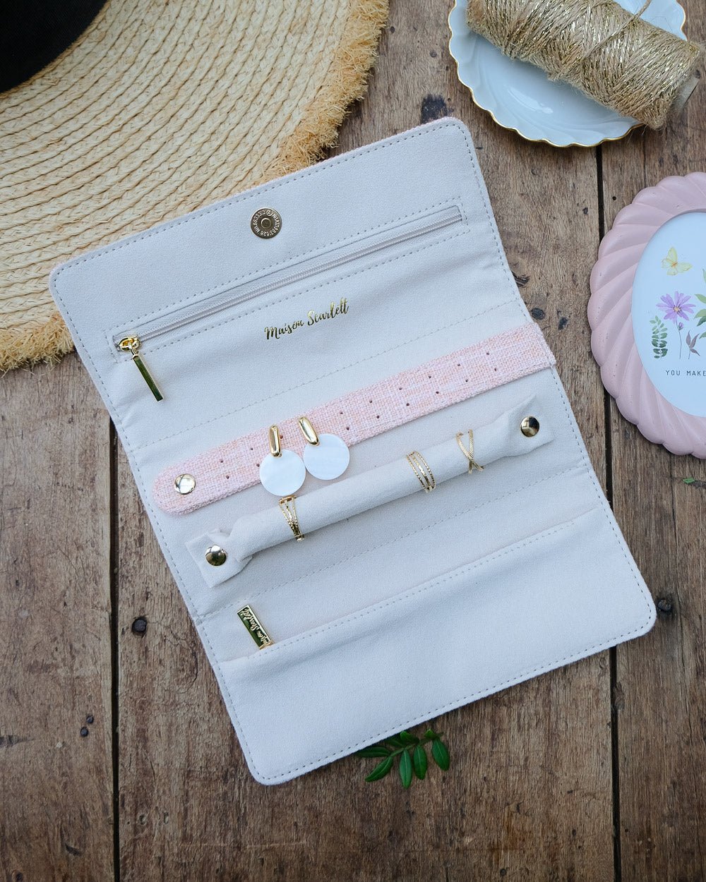 Jewelry Pouch Catherine - Pink -  علبة مجوهرات