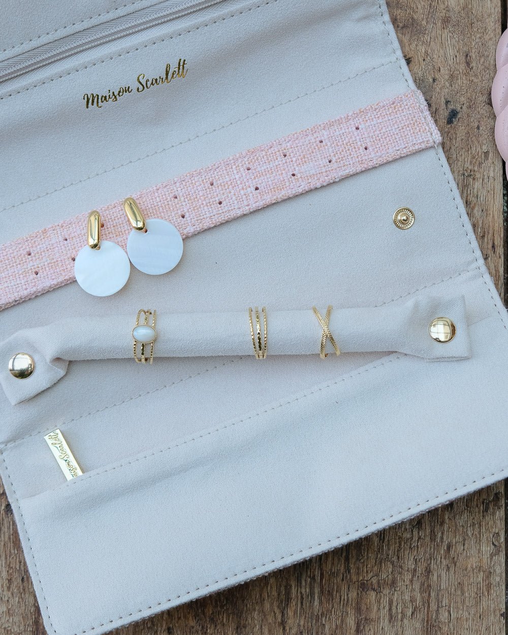 Jewelry Pouch Catherine - Pink -  علبة مجوهرات