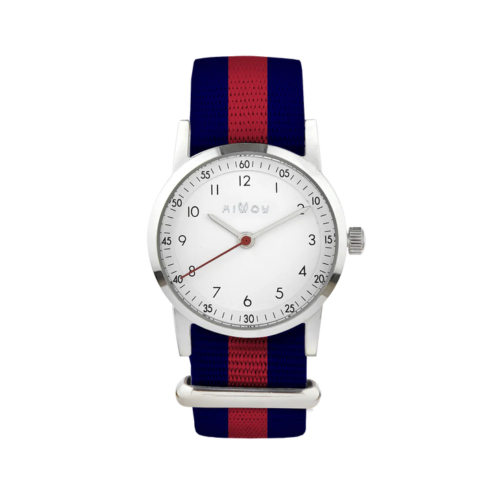 Classique Watch Stripe Red Strap - راقب