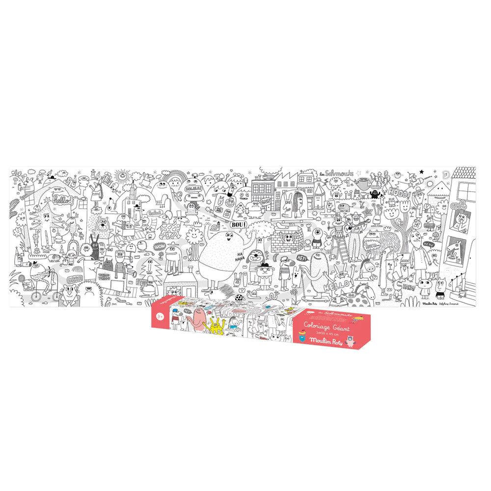 Giant Colouring Poster - Les Schmouks - ألعاب الأطفال