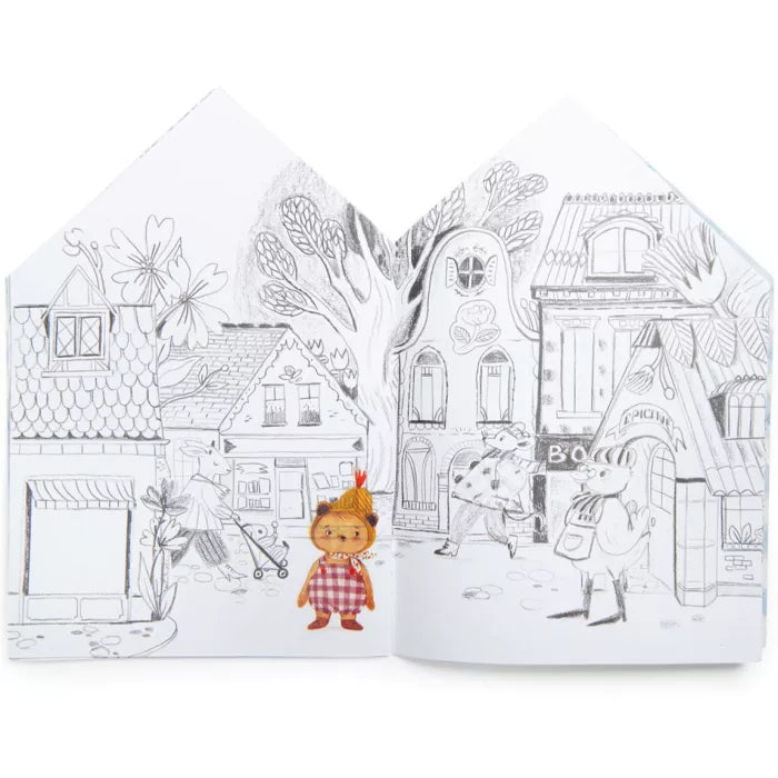 Moulin Roty Les Minouchkas kids sticker activity book with 150 stickers and illustrated colouring pages