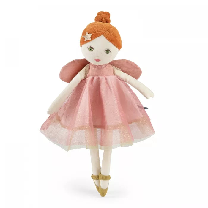 Small pink fairy doll with wings by Moulin Roty