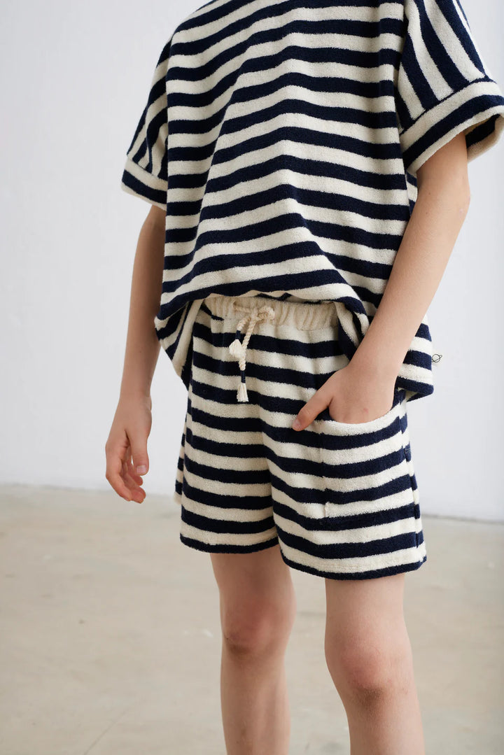 Shorts Boy Brody Stripes Navy - ملابس