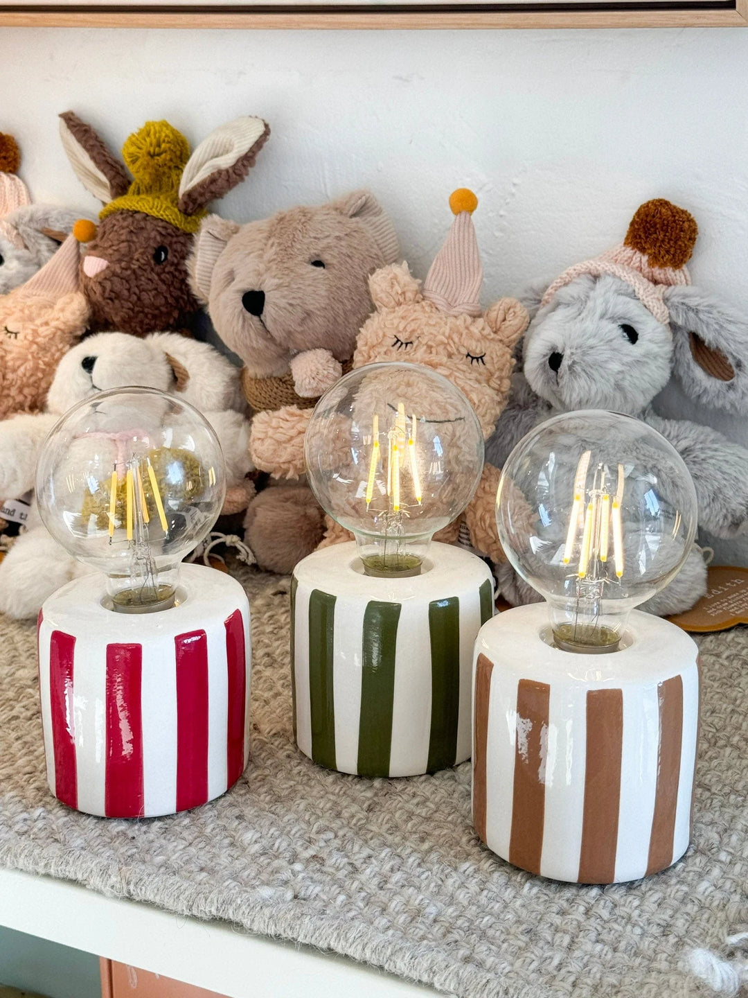 Stripes Decorative Lamp - Red - خروف