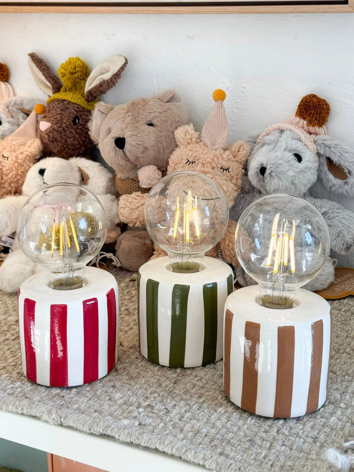 Stripes Decorative Lamp - Red - خروف