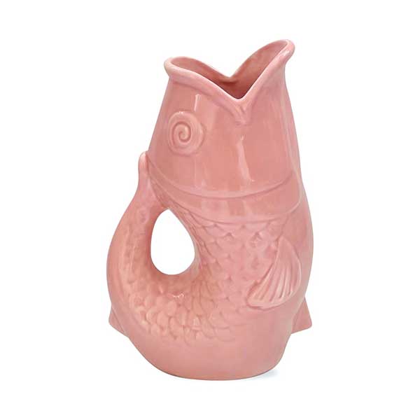Ceramic Fish Pitcher - Pink - ديكور المنزل