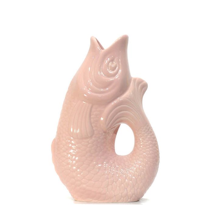 Ceramic Fish Pitcher - Pink - ديكور المنزل