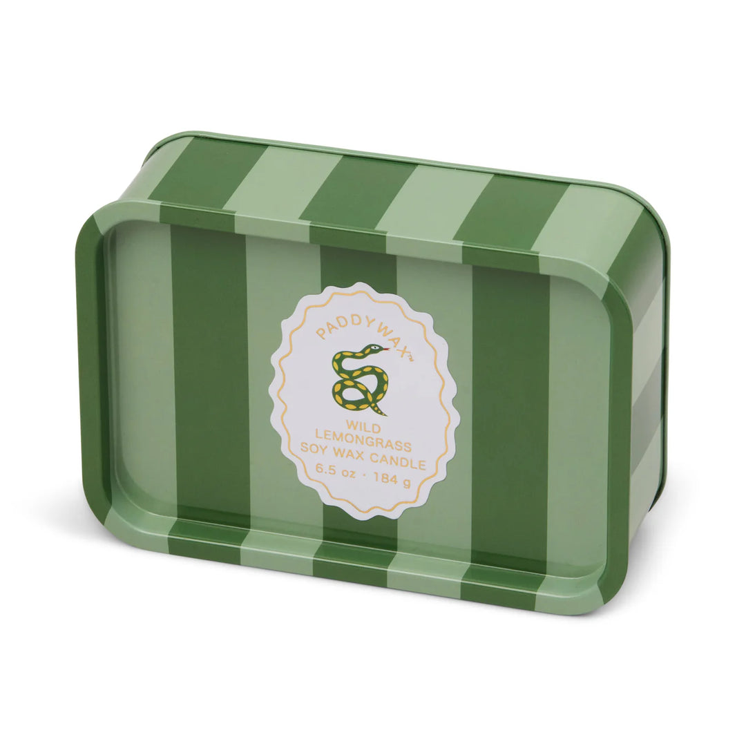 printed tin candle decorative soy wax patterned metal box
