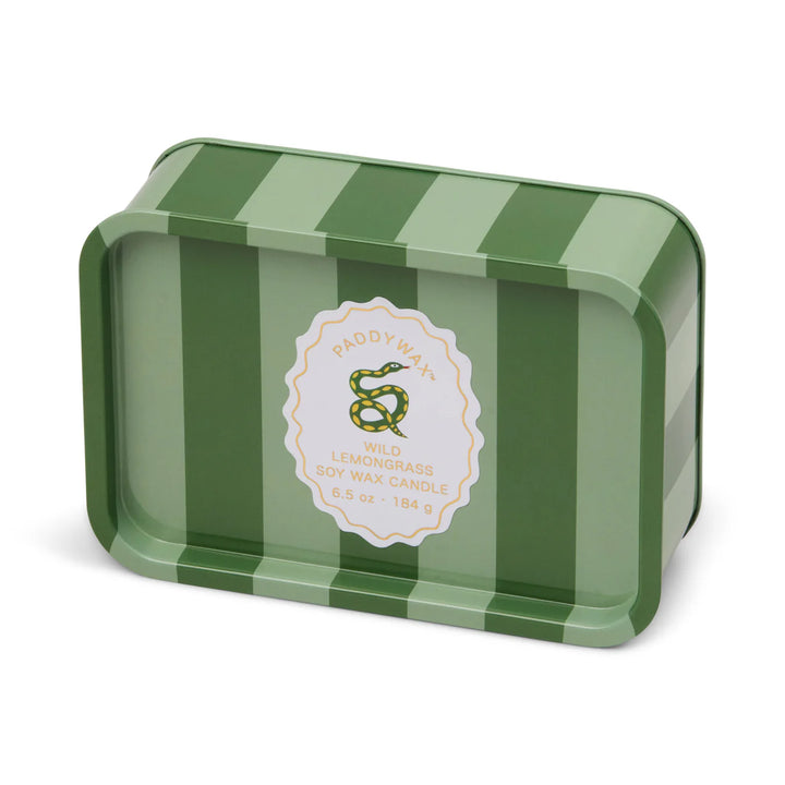 printed tin candle decorative soy wax patterned metal box
