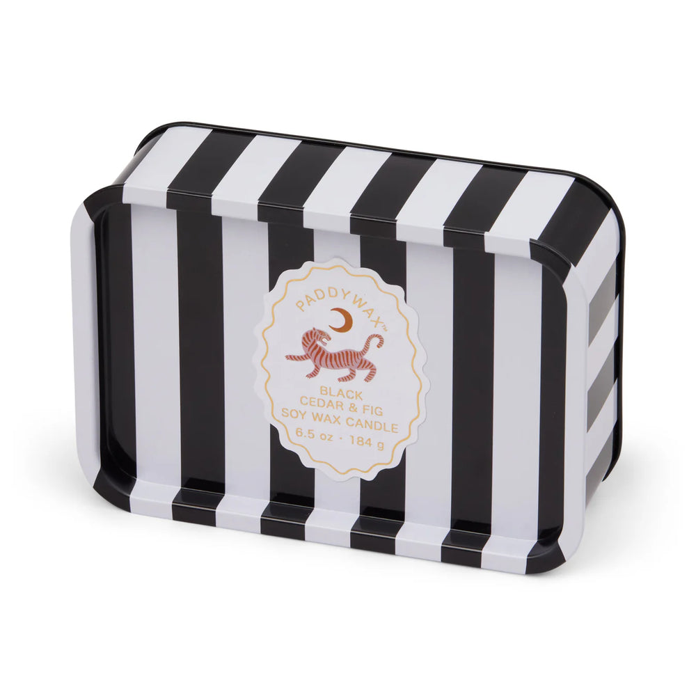 printed tin candle decorative soy wax patterned metal box
