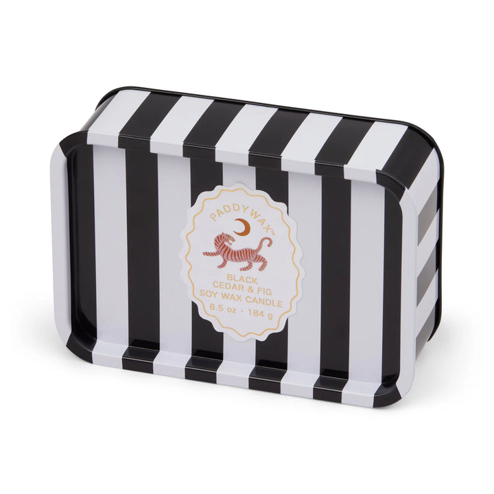 printed tin candle decorative soy wax patterned metal box
