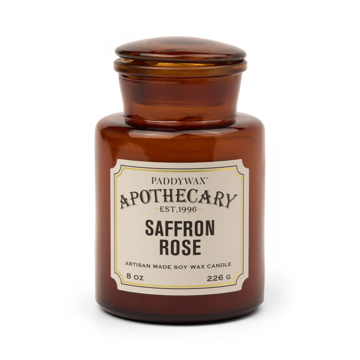apothecary glass jar candle amber soy wax scented
