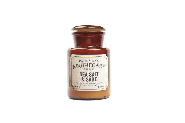 apothecary glass jar candle amber soy wax scented
