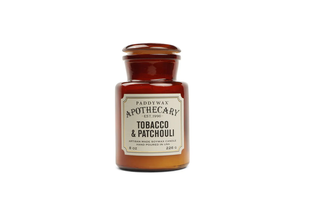 apothecary glass jar candle amber soy wax scented
