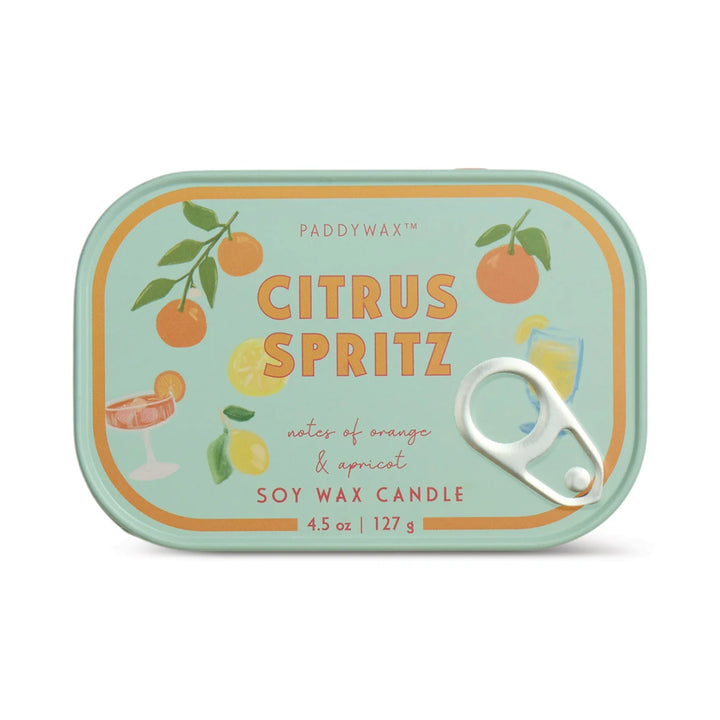 bistro tin candle soy wax food illustration scented
