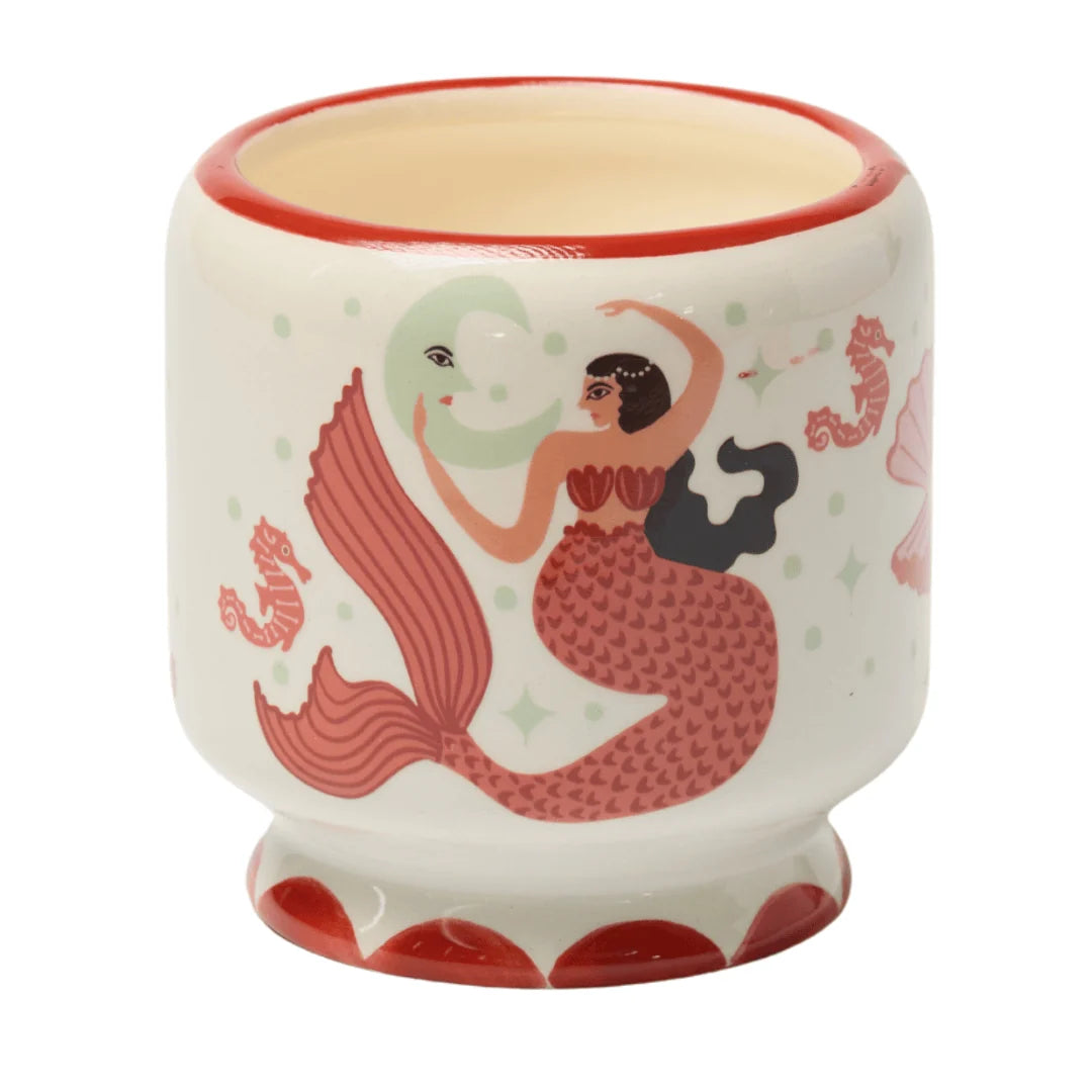 Paddywax A Dopo Ginger & Teak 8 oz candle in hand-painted ceramic vessel