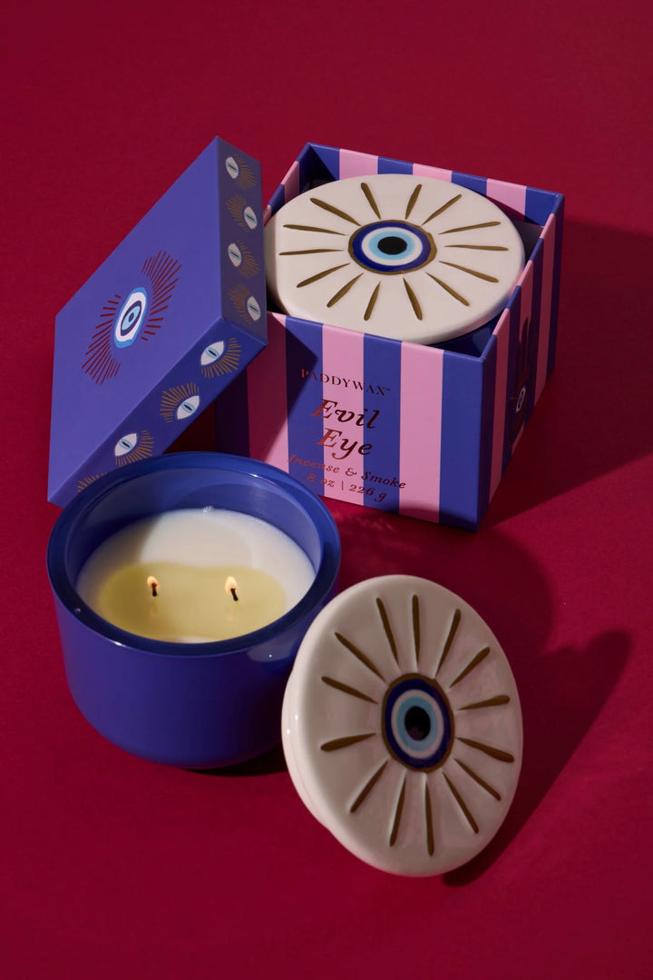 decorative glass candle with lid colorful scented soy candle
