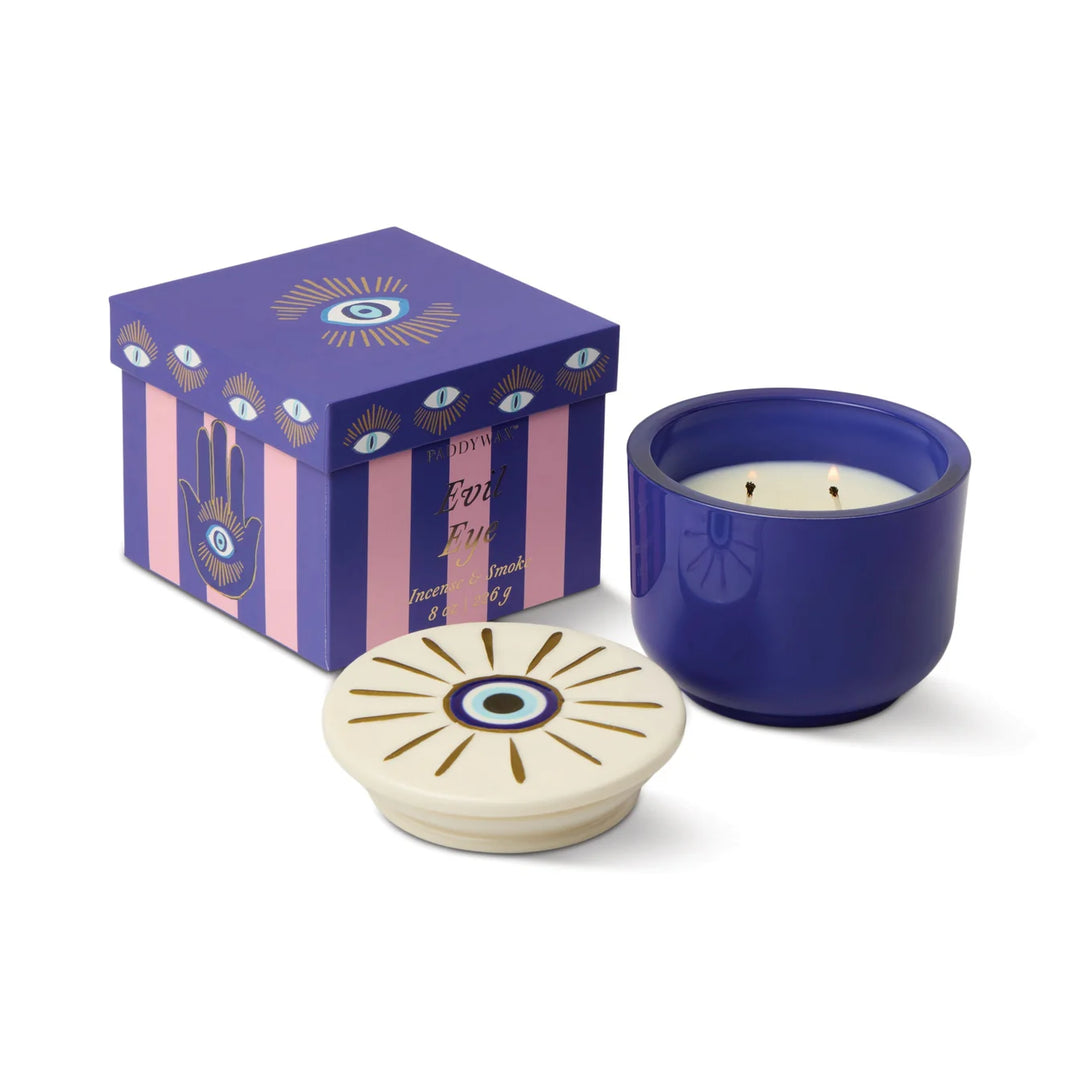 decorative glass candle with lid colorful scented soy candle

