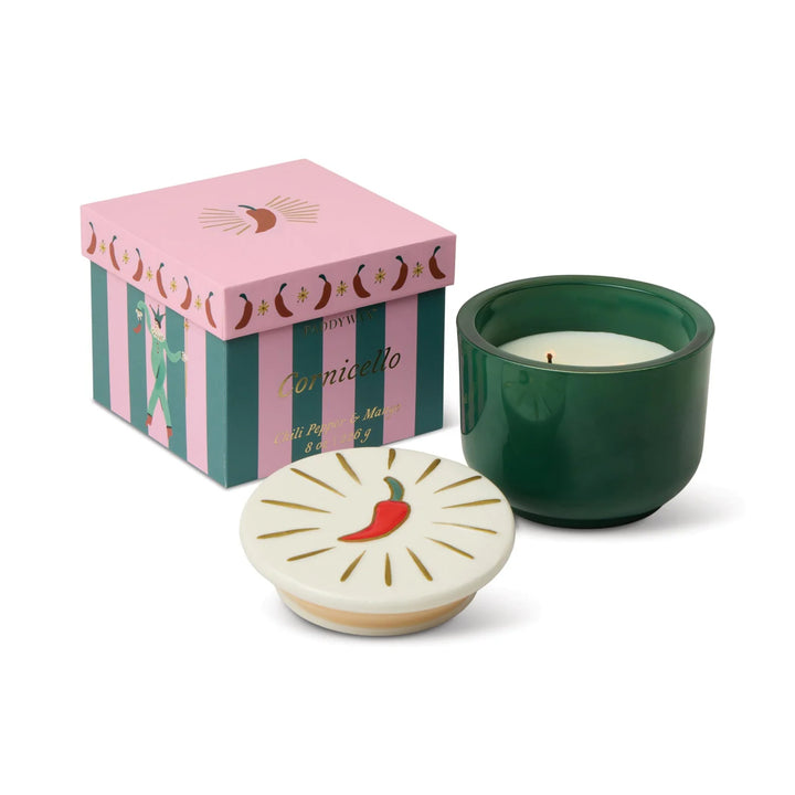 decorative glass candle with lid colorful scented soy candle
