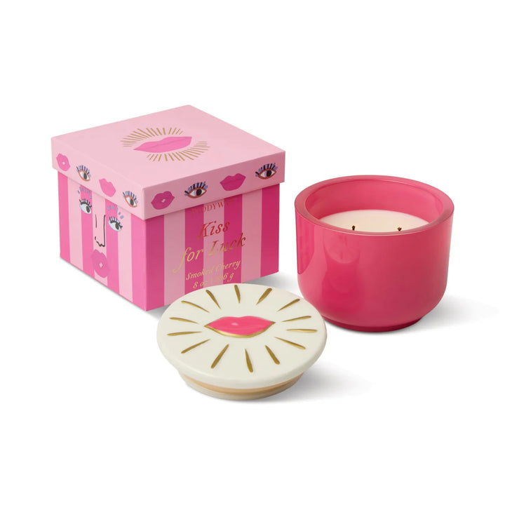 decorative glass candle with lid colorful scented soy candle
