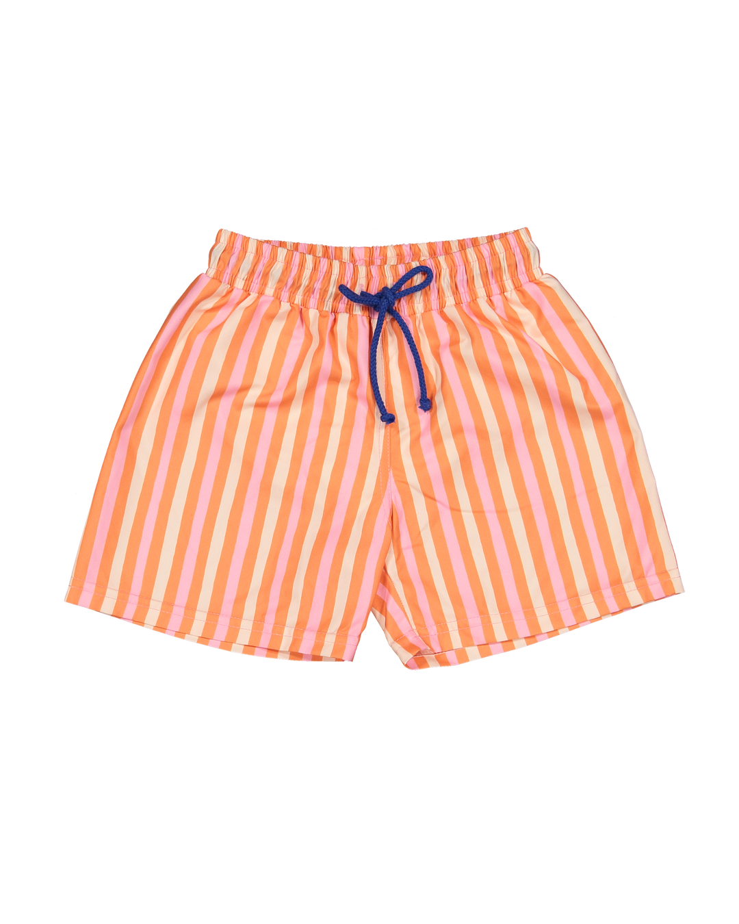 boys striped swim shorts orange pink beach
