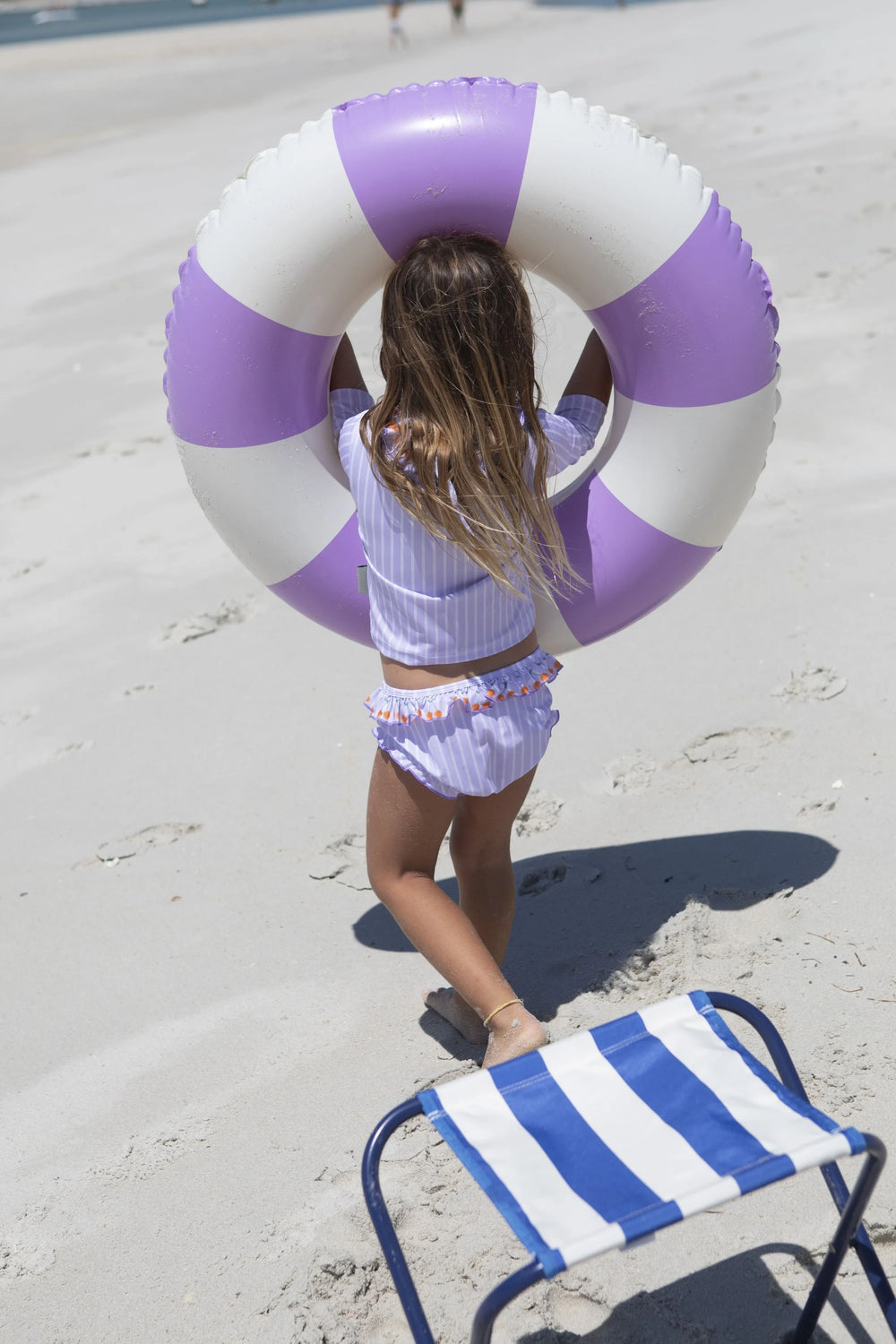 girls lavender cherry bikini bottom ruffle

