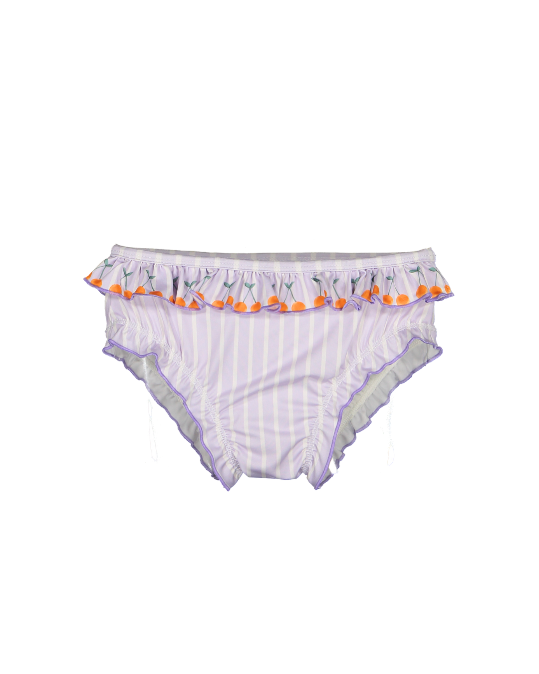 girls lavender cherry bikini bottom ruffle
