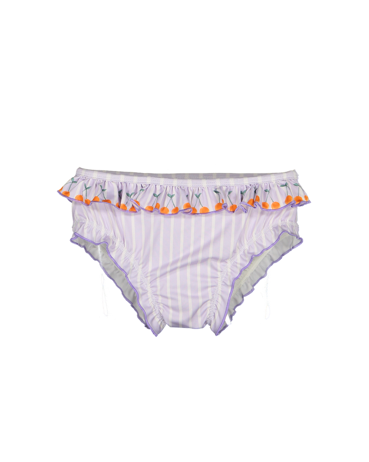 girls lavender cherry bikini bottom ruffle
