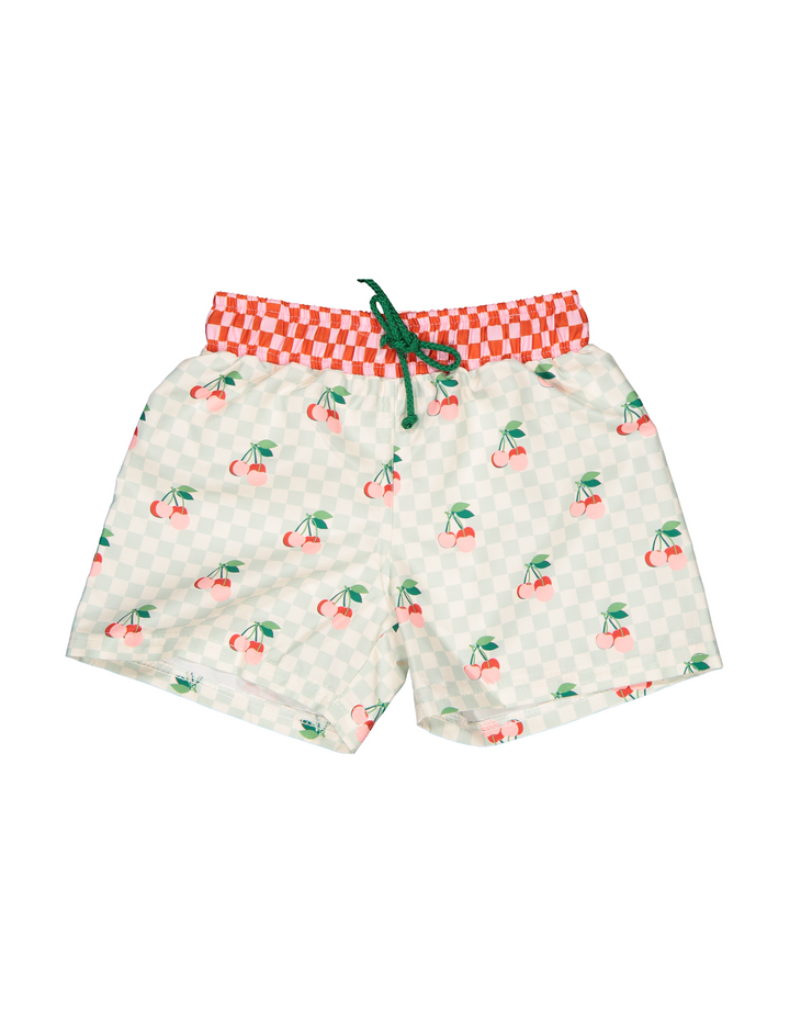 Swimshorts Cherries Squares - سباح