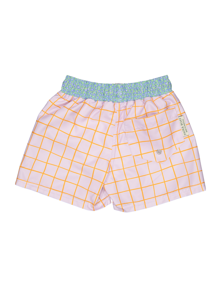 Swimshorts Lilac Squares - سباح