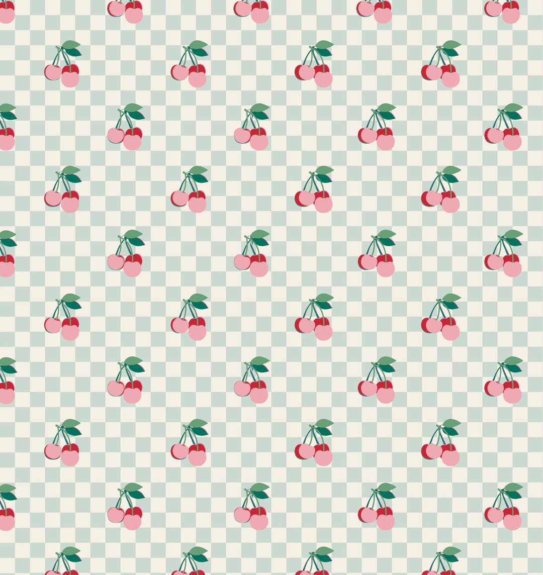 Rashvest Baby Girl Cherries Squares - سباح