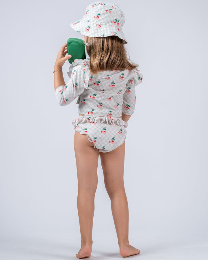Nappy Pant Baby Girl Cherries Squares - سباح