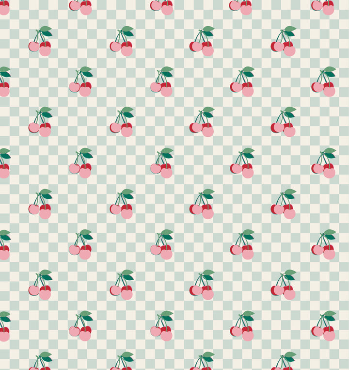 Nappy Pant Baby Girl Cherries Squares - سباح